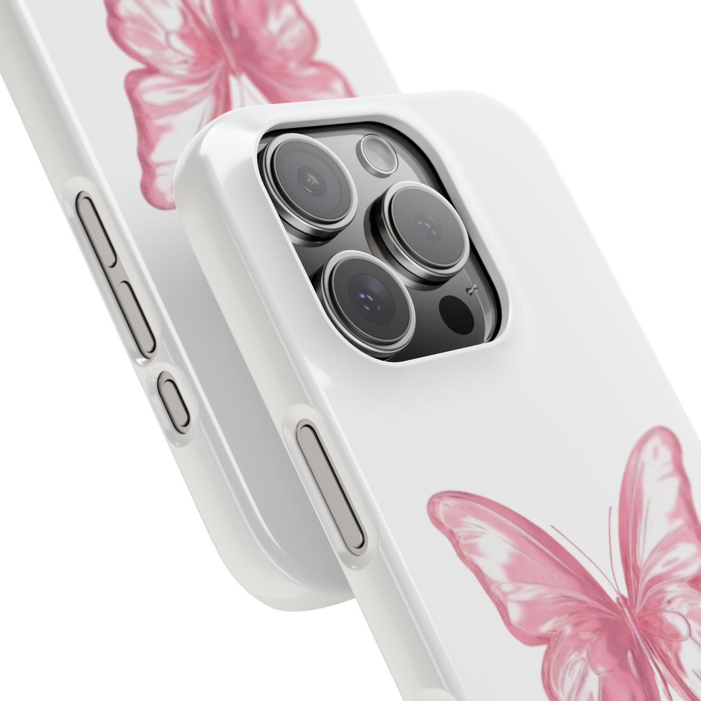 Pink Butterfly Iphone Case