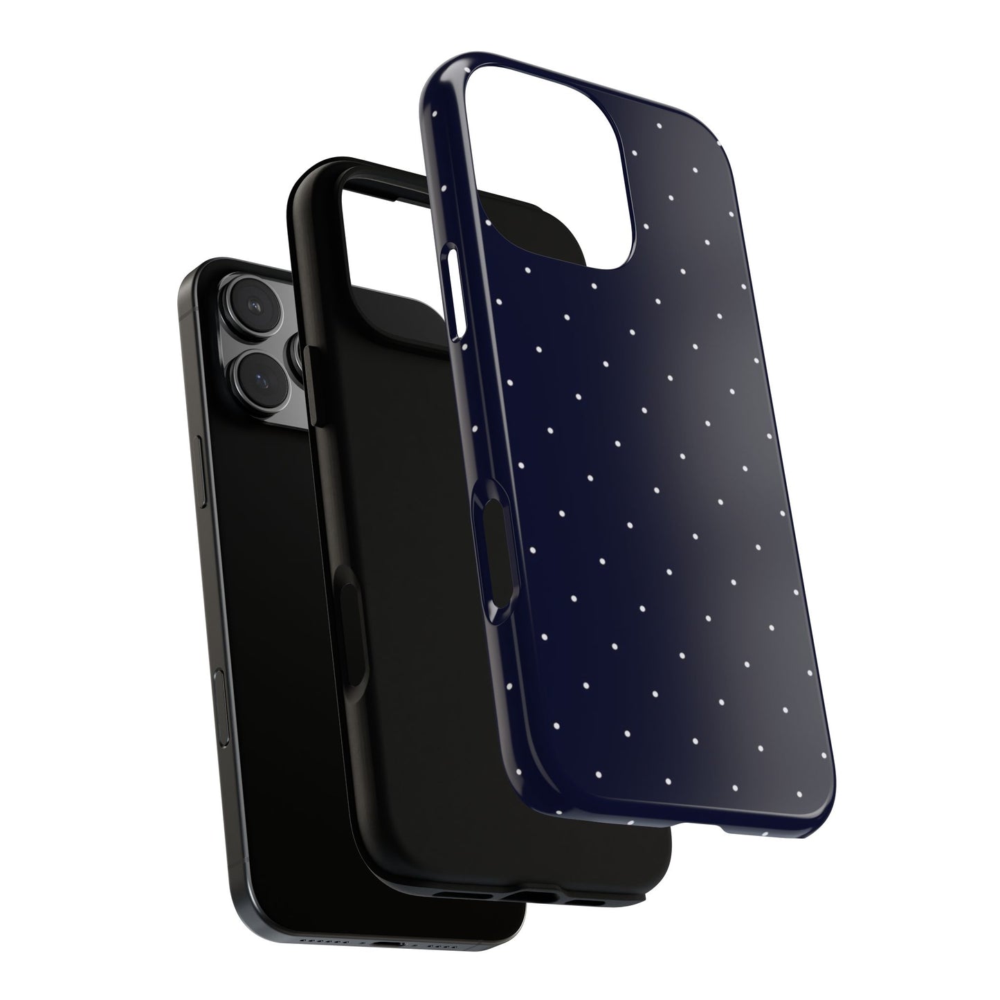 Navy Polka Dot Iphone Case
