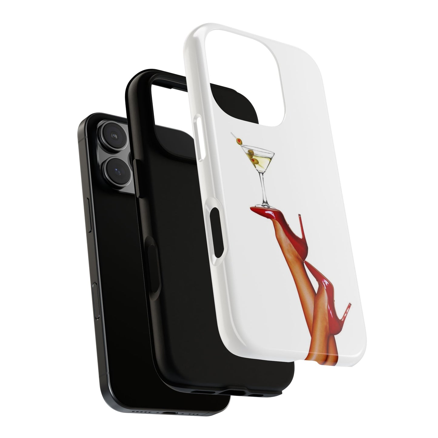 Retro Pinup Legs with Martini Iphone Case