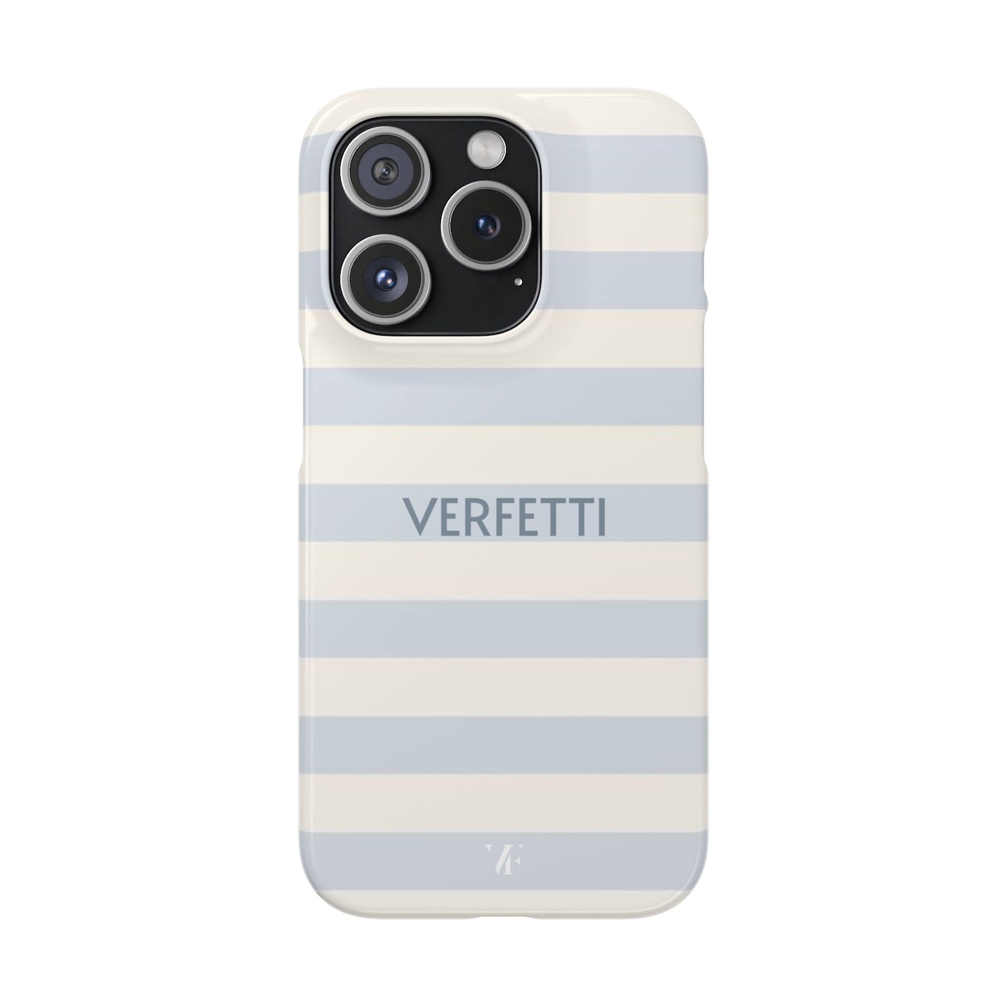 Light Blue ‘VERFETTI’ Striped Iphone Case