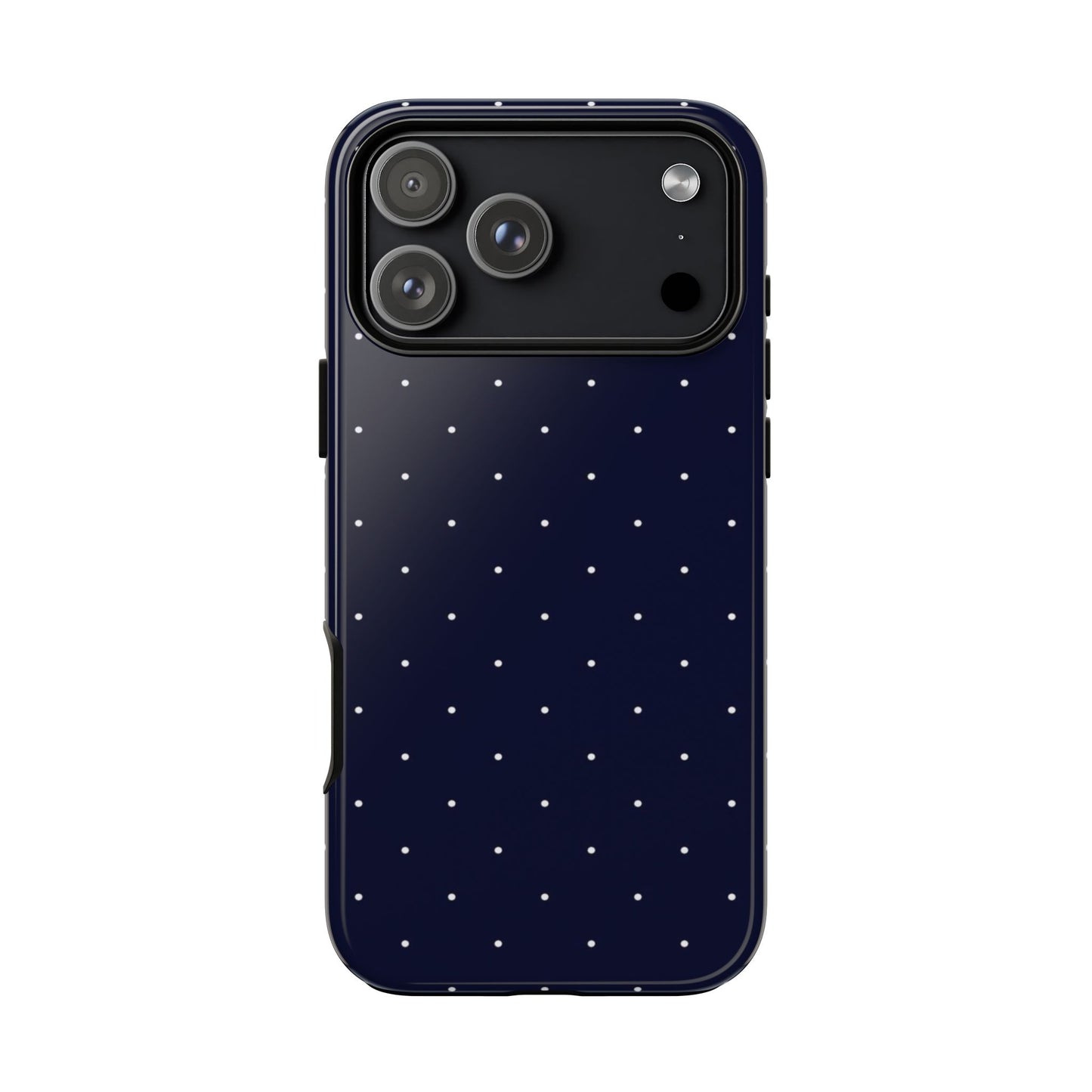 Navy Polka Dot Iphone Case