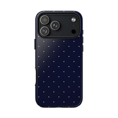 Navy Polka Dot Iphone Case
