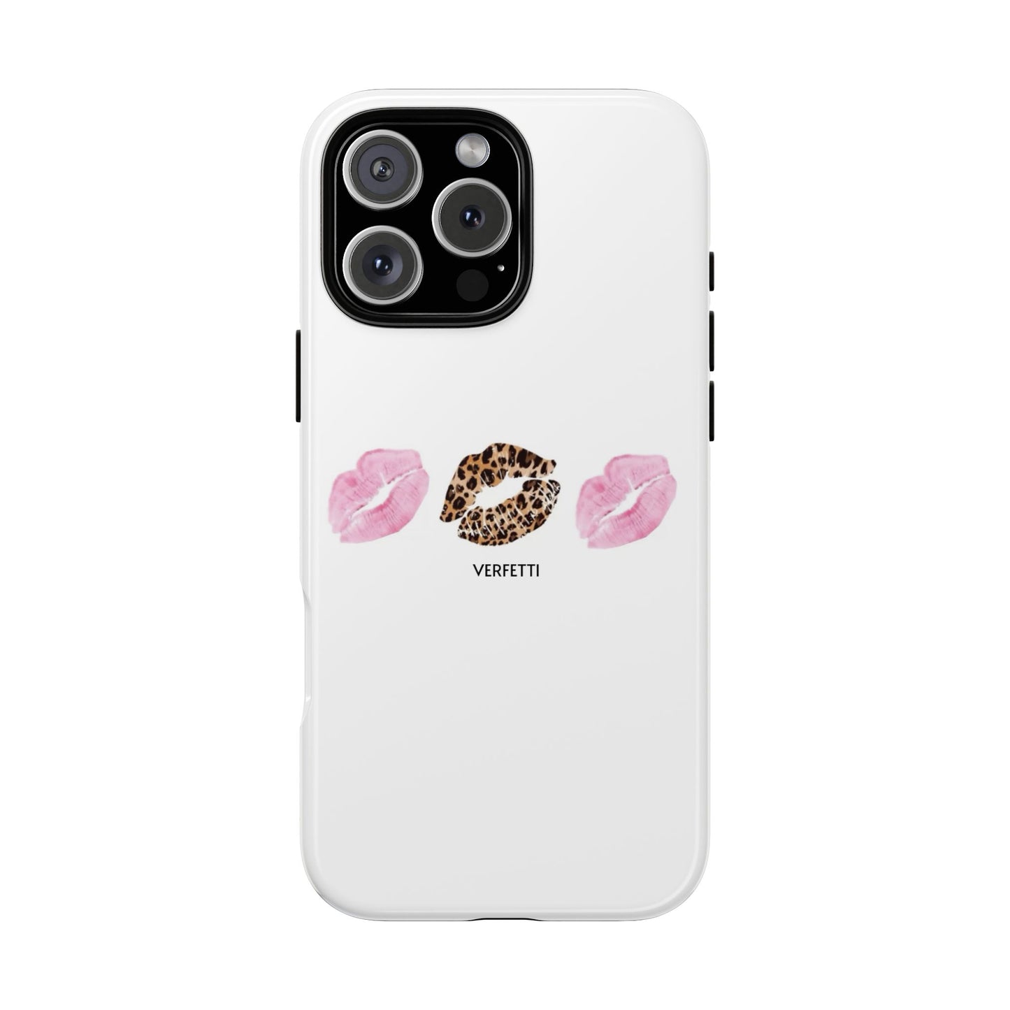 Leopard and Pink Kiss Iphone Case