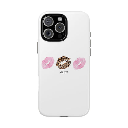 Leopard and Pink Kiss Iphone Case