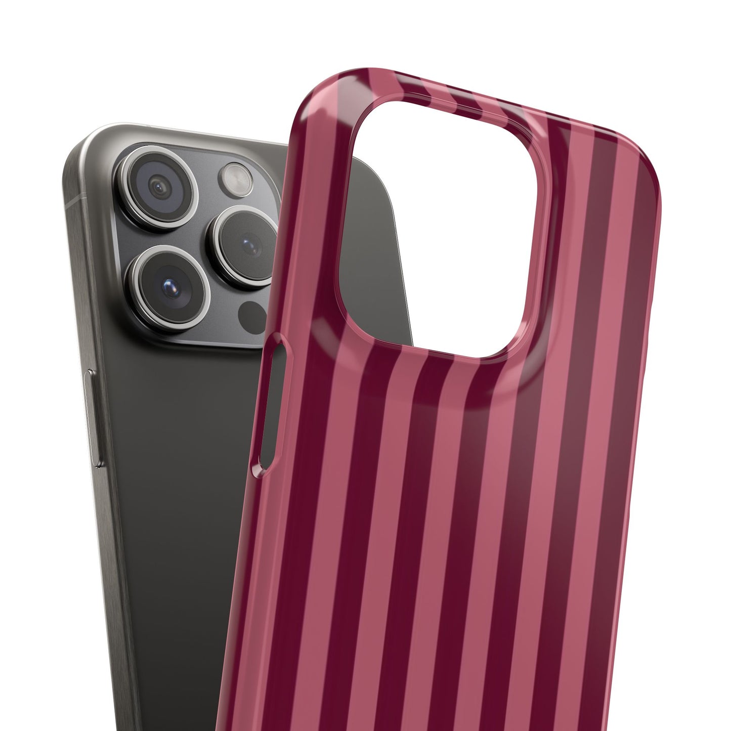 Striped Burgundy Iphone Case