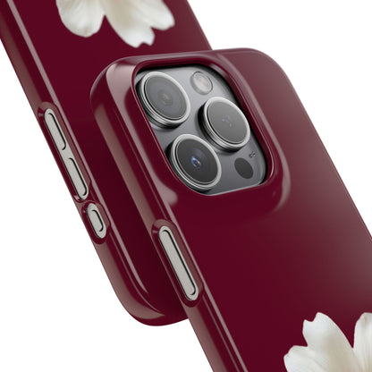 Single Bloom Burgundy Iphone Case