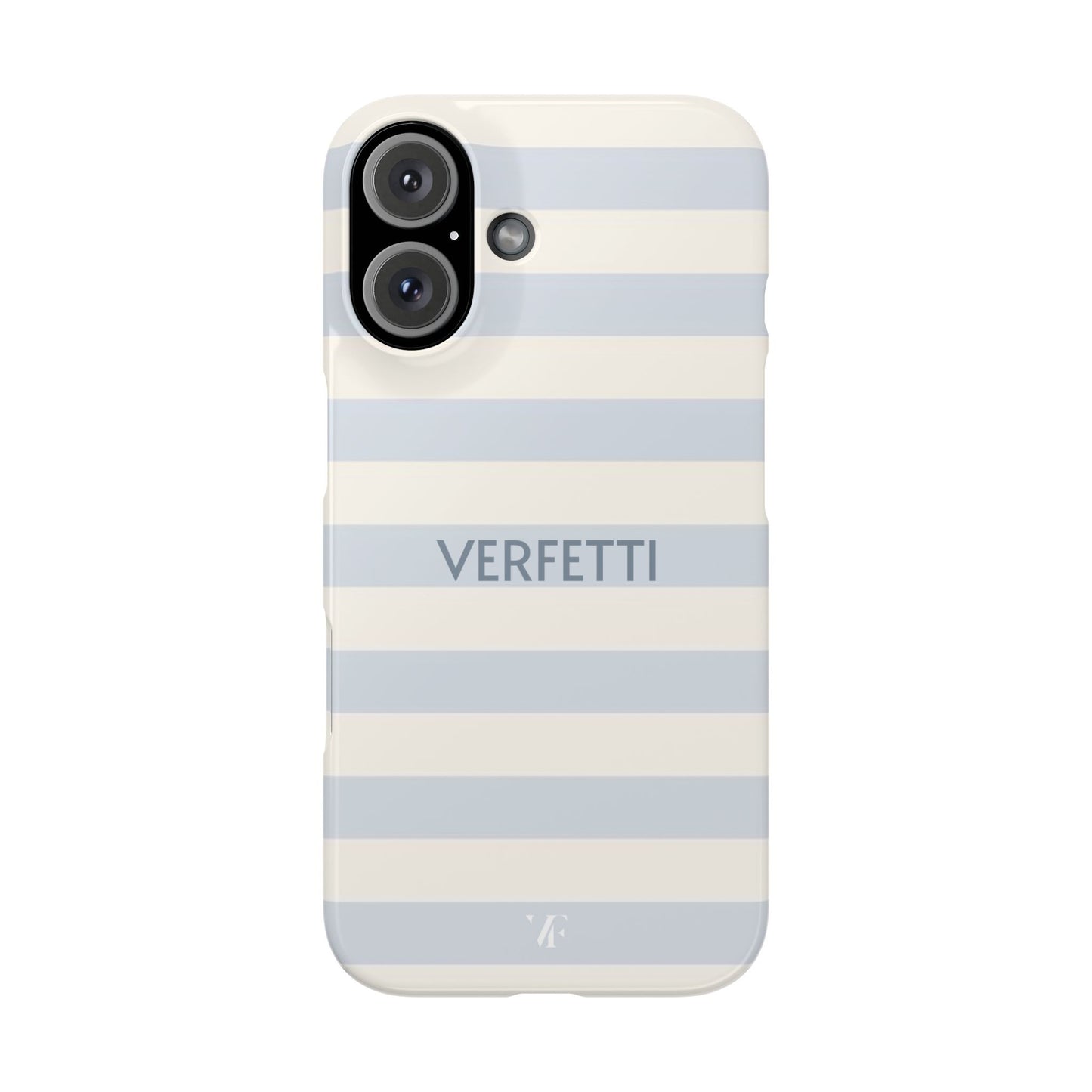 Light Blue ‘VERFETTI’ Striped Iphone Case
