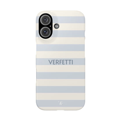 Light Blue ‘VERFETTI’ Striped Iphone Case