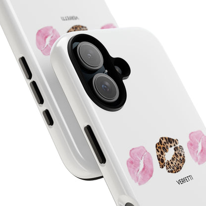 Leopard and Pink Kiss Iphone Case