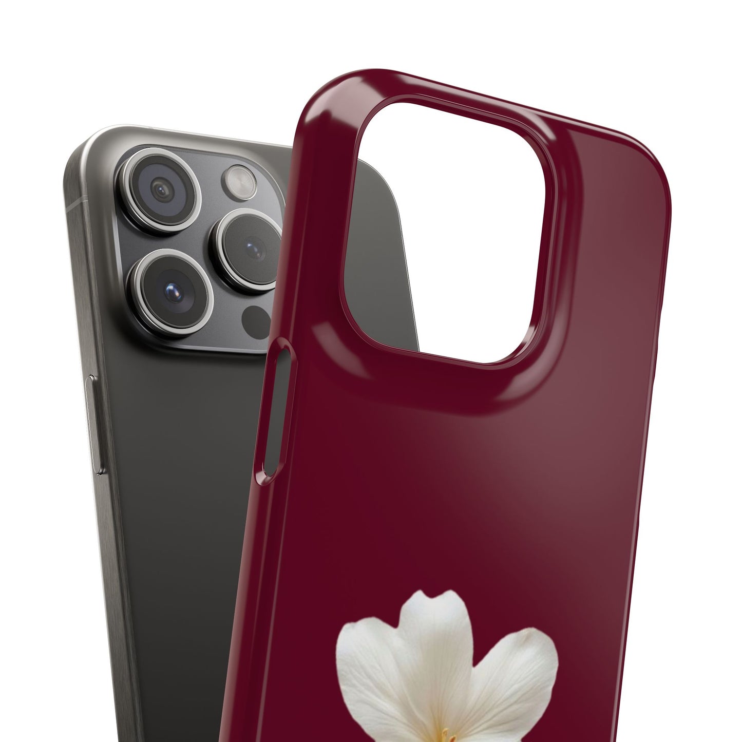 Single Bloom Burgundy Iphone Case