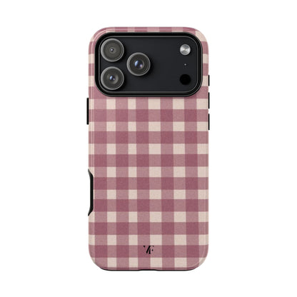 Pink Gingham Iphone Case