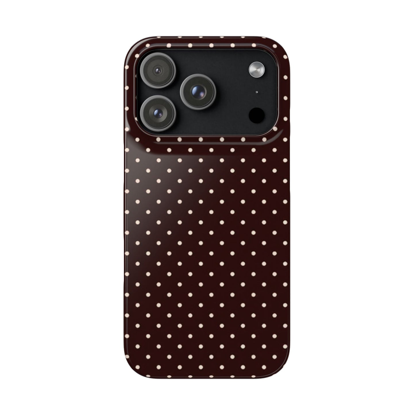 Deep Brown Polka Dot Iphone Case