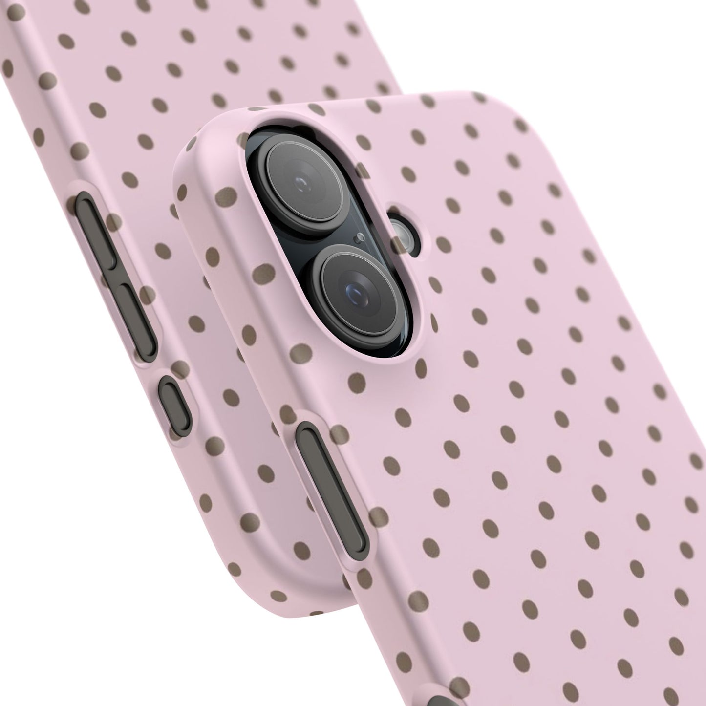 Pink-Brown Polka Dot Iphone Case