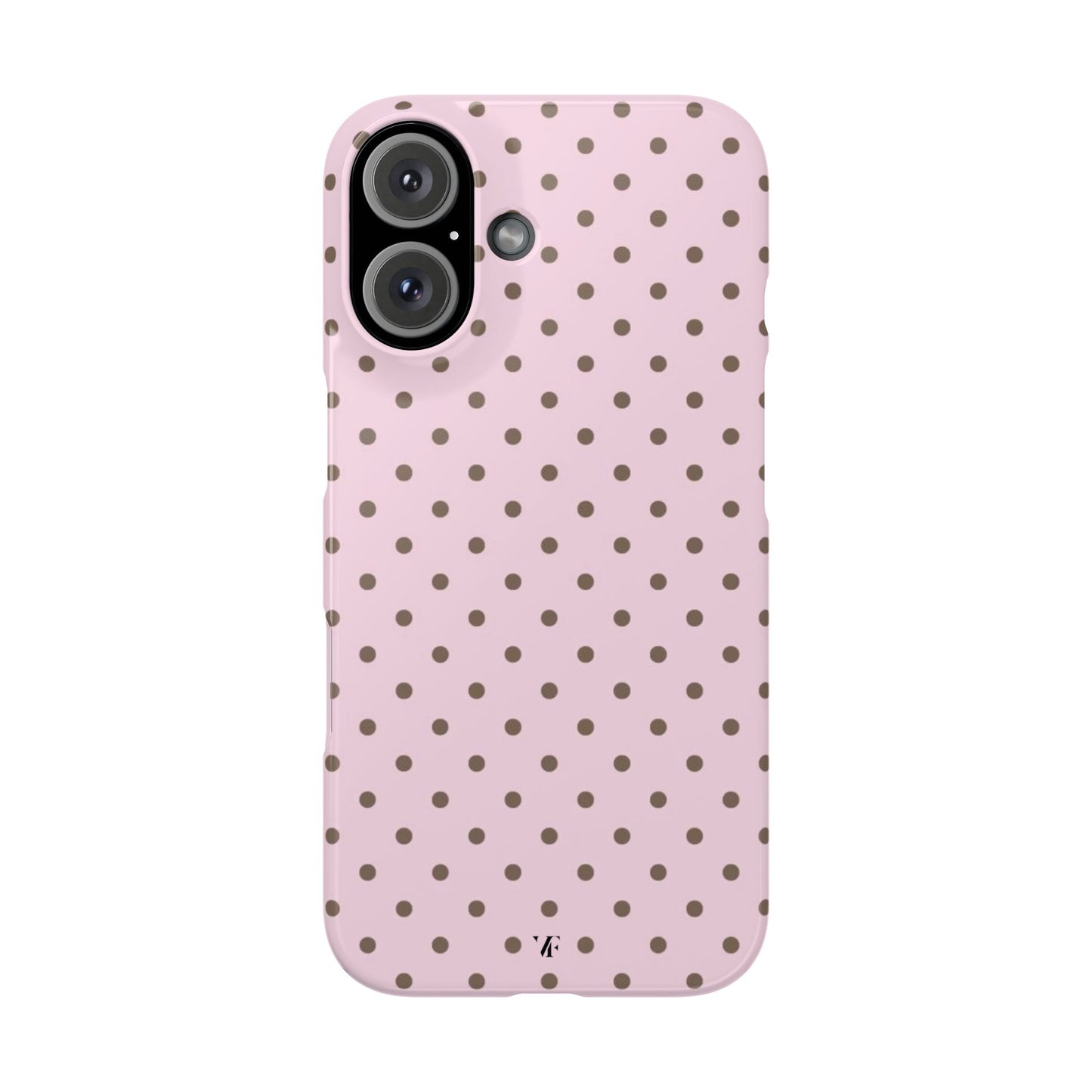 Pink-Brown Polka Dot Iphone Case