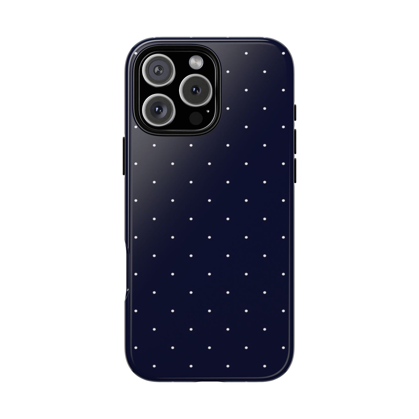 Navy Polka Dot Iphone Case