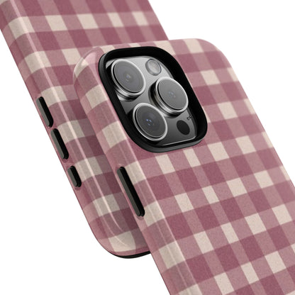 Pink Gingham Iphone Case