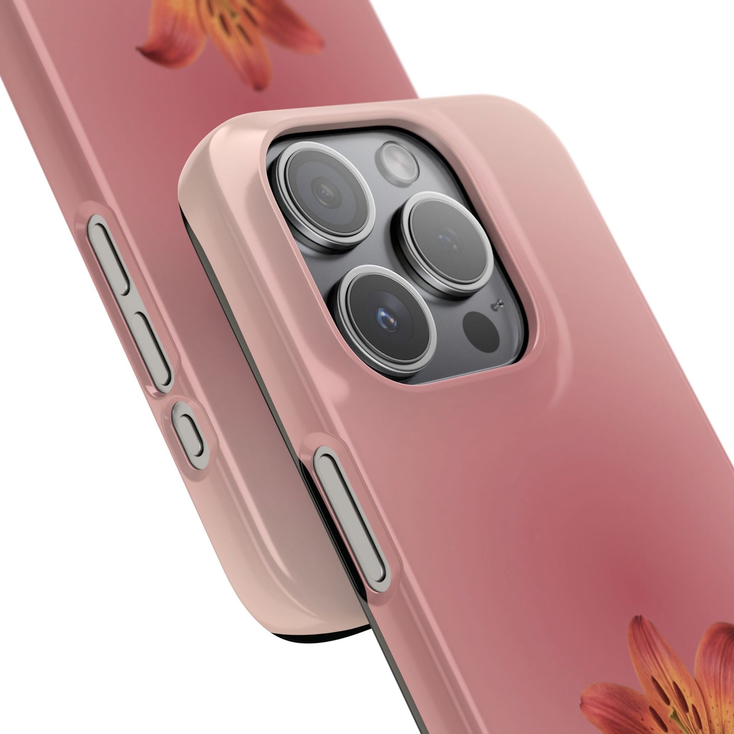 Roze lelie snap iphone hoesje