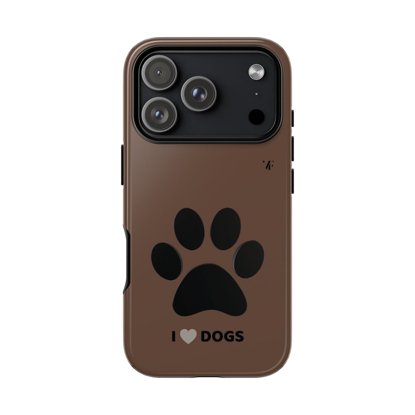 “I <3 Dogs” Brown Iphone Case
