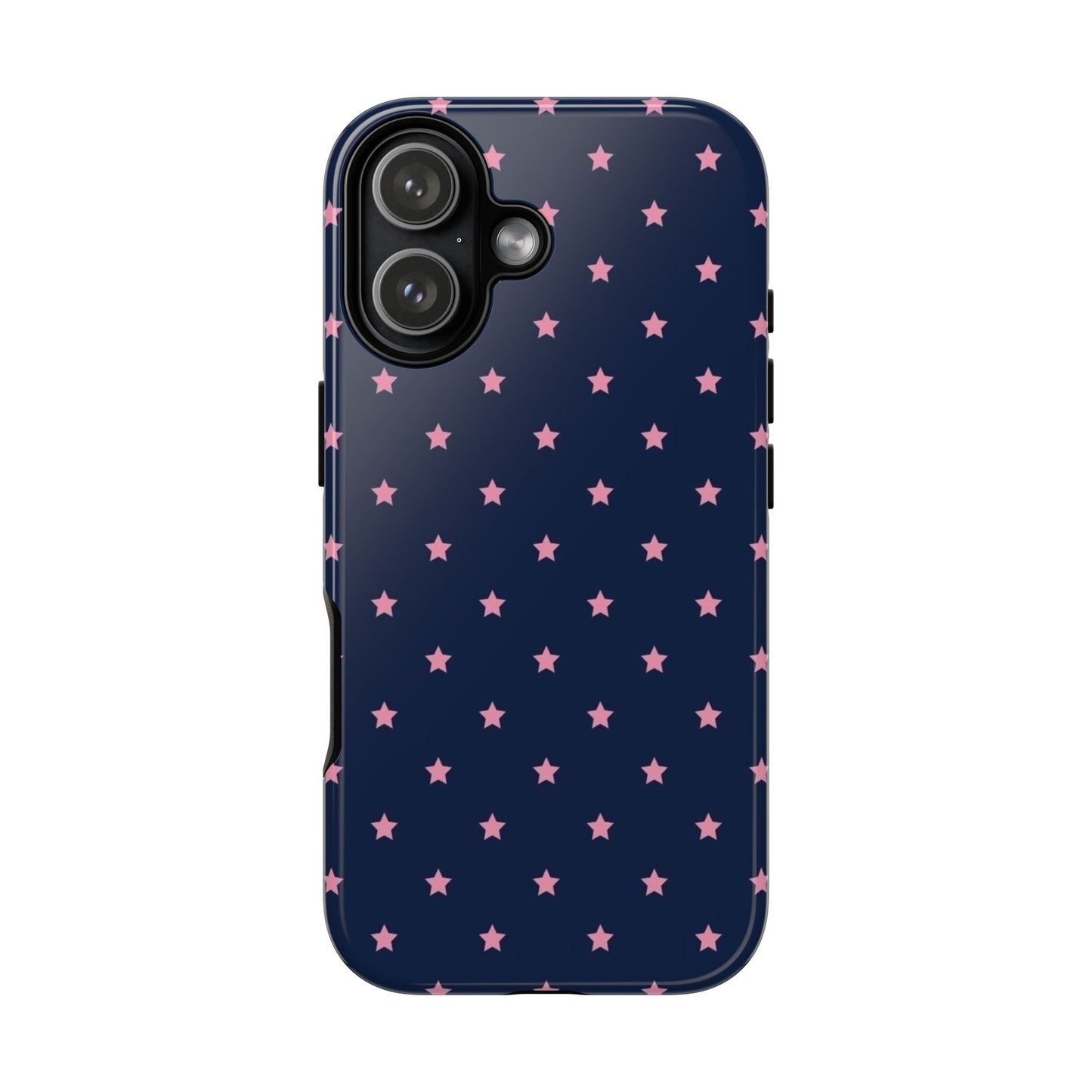 Navy Pink Star Iphone Case