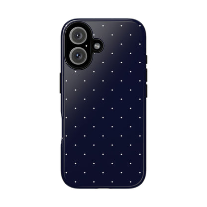 Navy Polka Dot Iphone Case