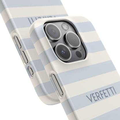 Light Blue ‘VERFETTI’ Striped Iphone Case