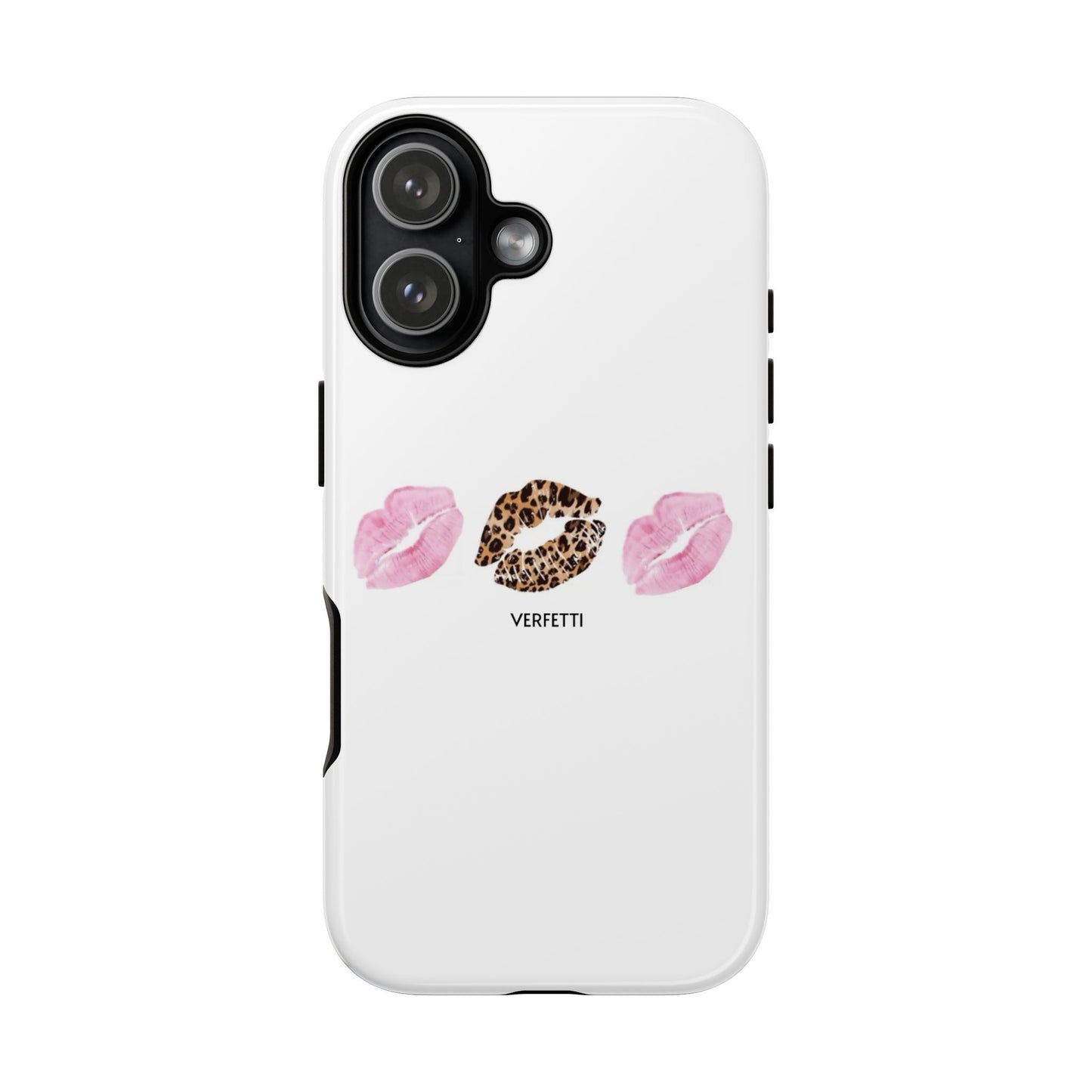 Leopard and Pink Kiss Iphone Case