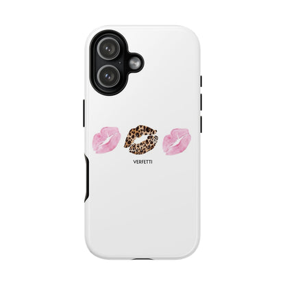 Leopard and Pink Kiss Iphone Case