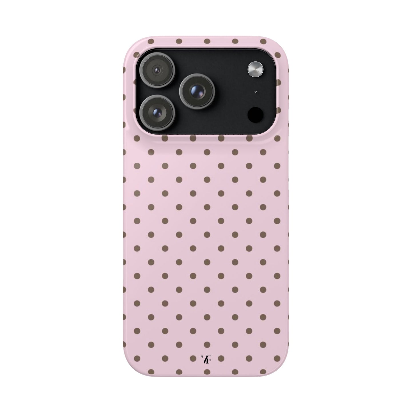 Pink-Brown Polka Dot Iphone Case