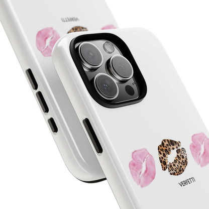 Leopard and Pink Kiss Iphone Case