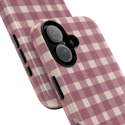 Pink Gingham Iphone Case
