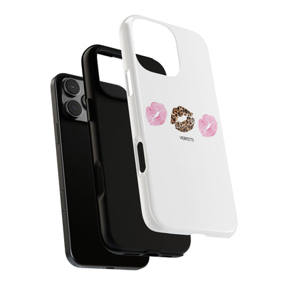 Leopard and Pink Kiss Iphone Case