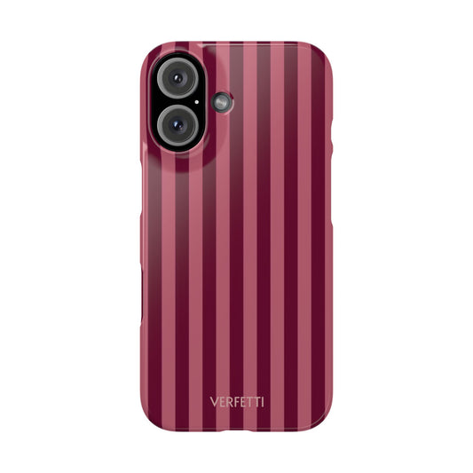 Striped Burgundy Iphone Case