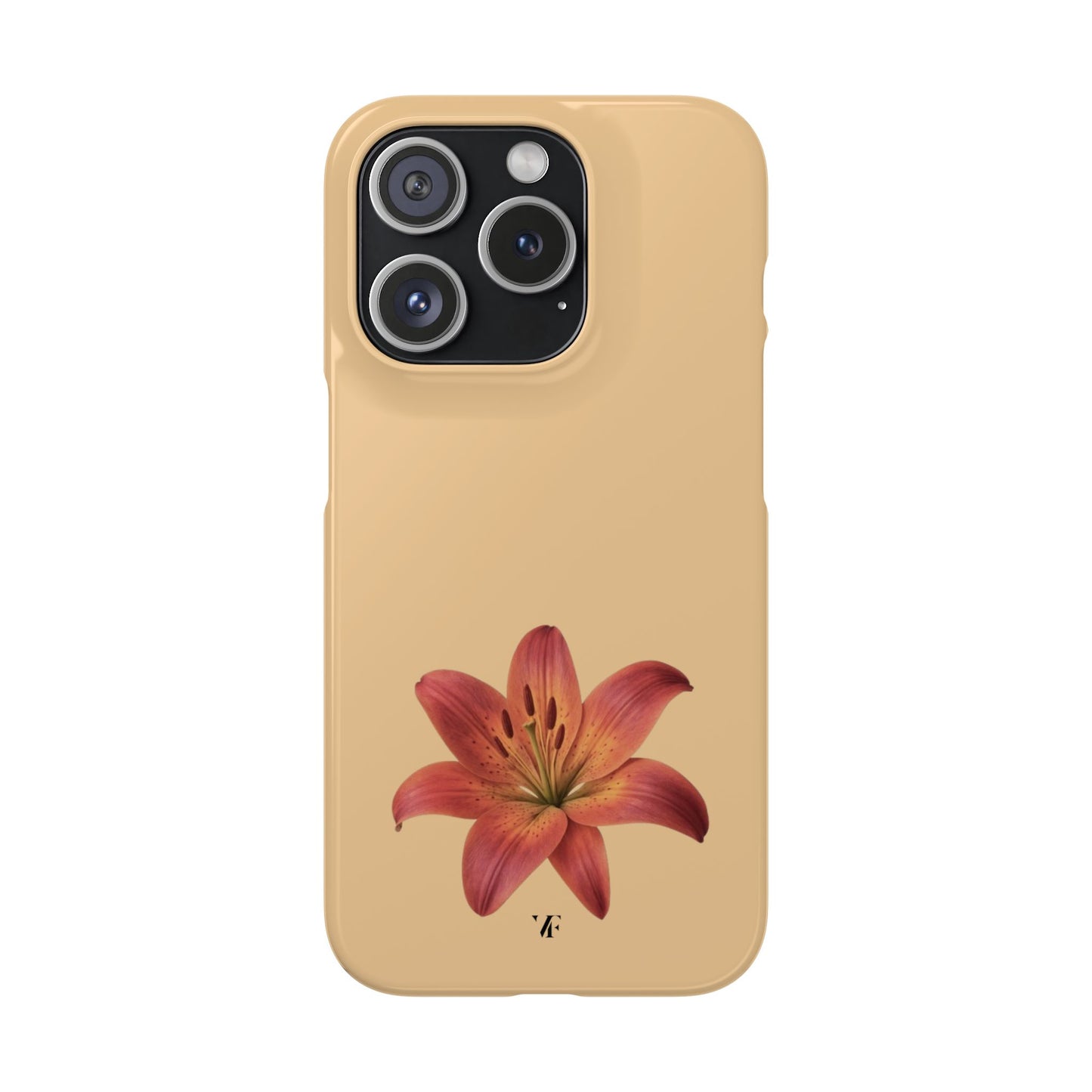 Peach Lily Floral Iphone Case