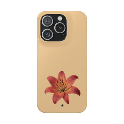 Peach Lily Floral Iphone Case