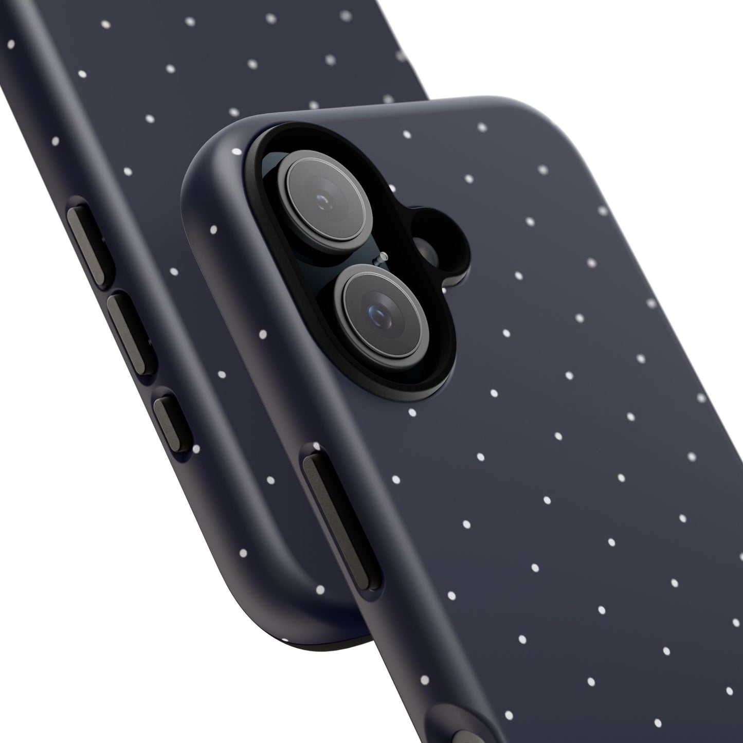 Navy Polka Dot Iphone Case