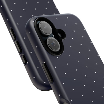 Navy Polka Dot Iphone Case