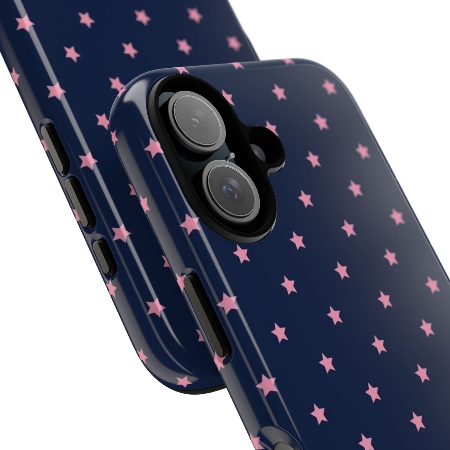 Navy Pink Star Iphone Case