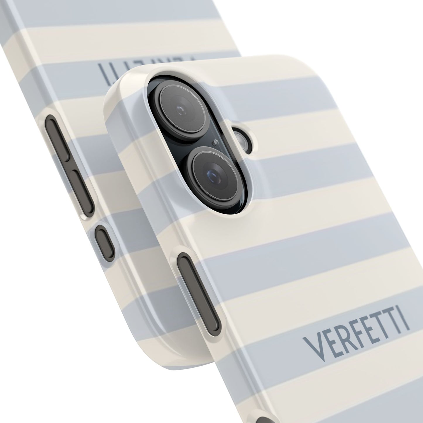 Light Blue ‘VERFETTI’ Striped Iphone Case
