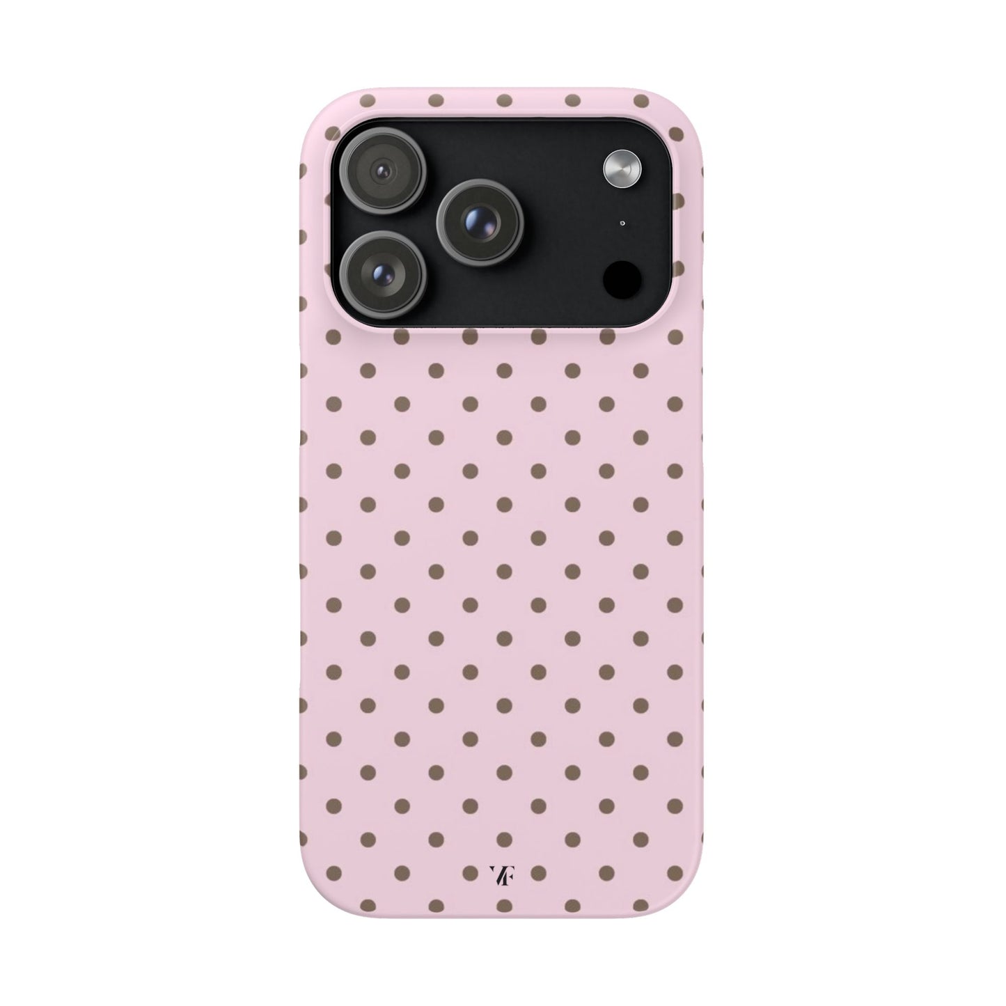 Pink-Brown Polka Dot Iphone Case