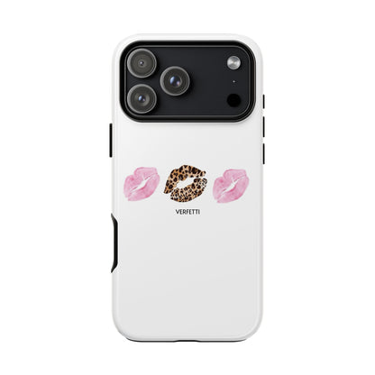 Leopard and Pink Kiss Iphone Case