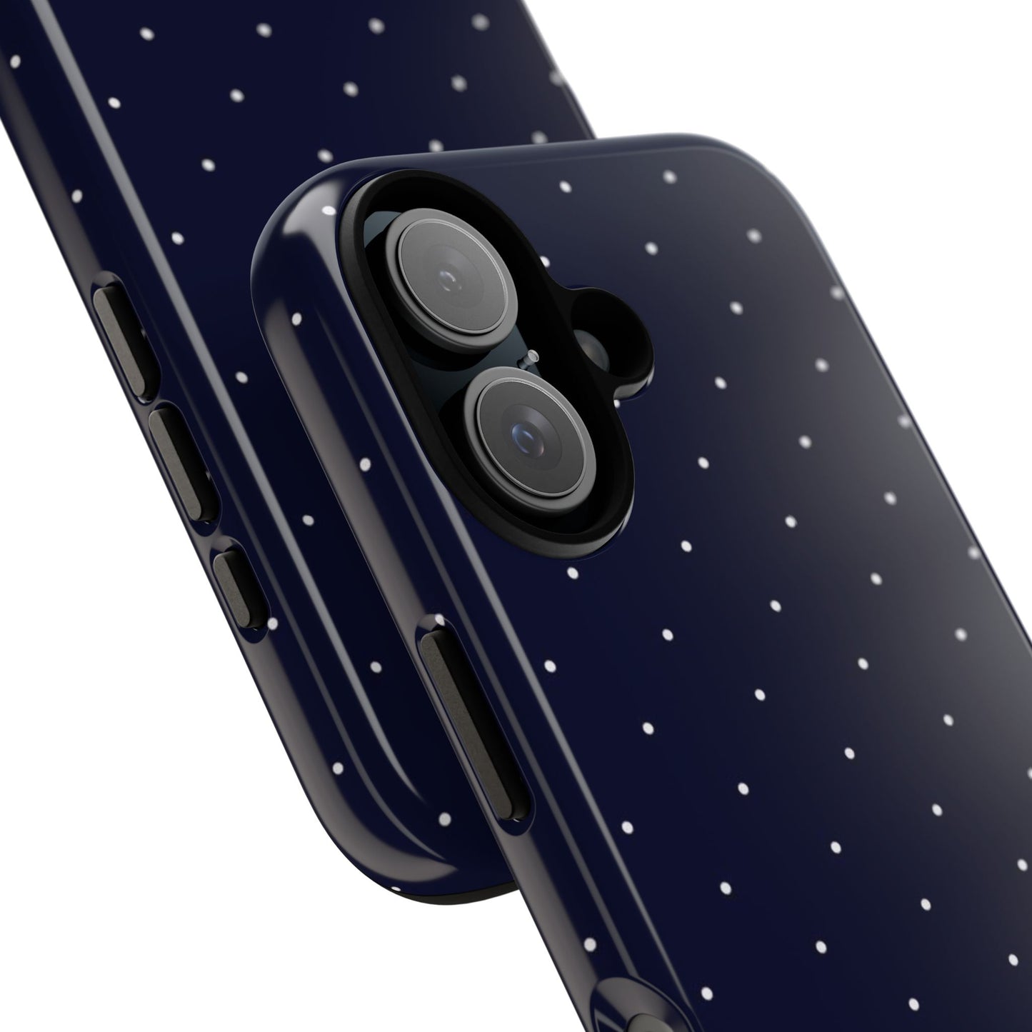 Navy Polka Dot Iphone Case