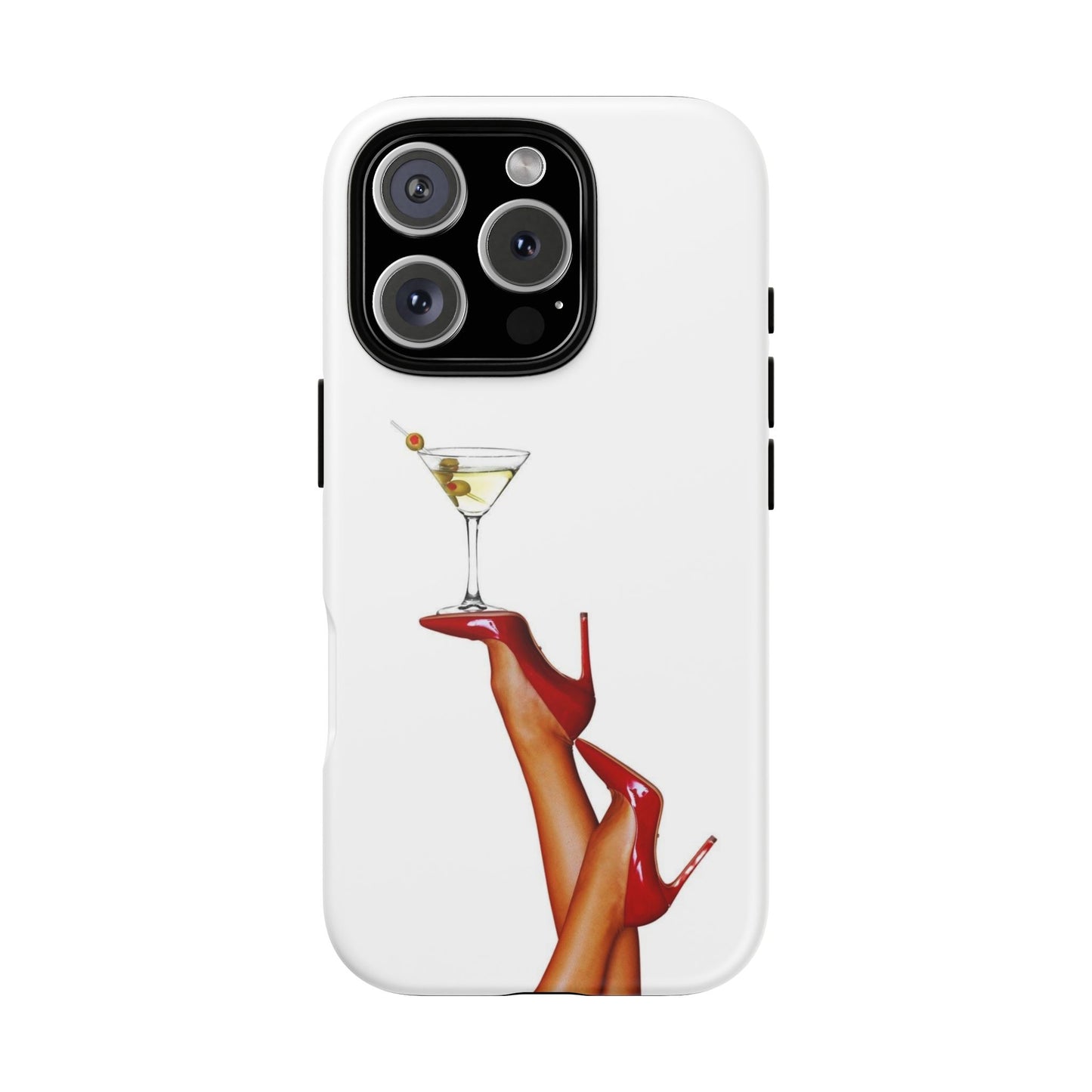 Retro Pinup Legs with Martini Iphone Case