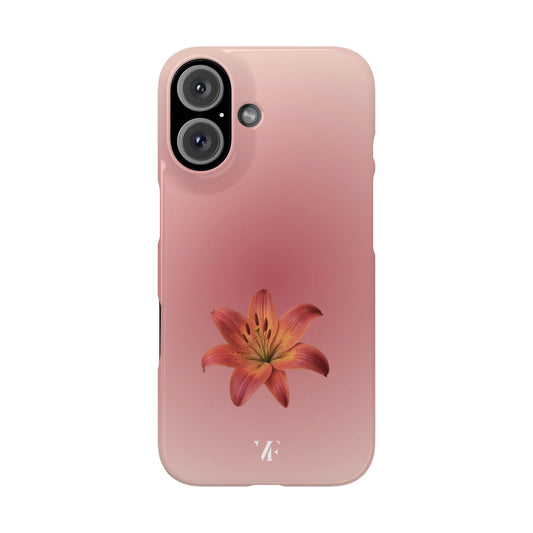 Roze lelie snap iphone hoesje