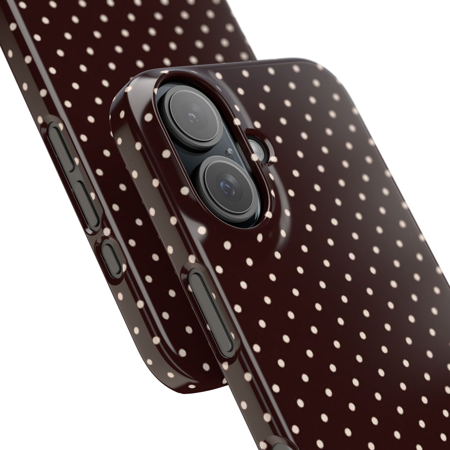 Deep Brown Polka Dot Iphone Case