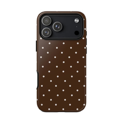 Brown Polka Dot Iphone Cases