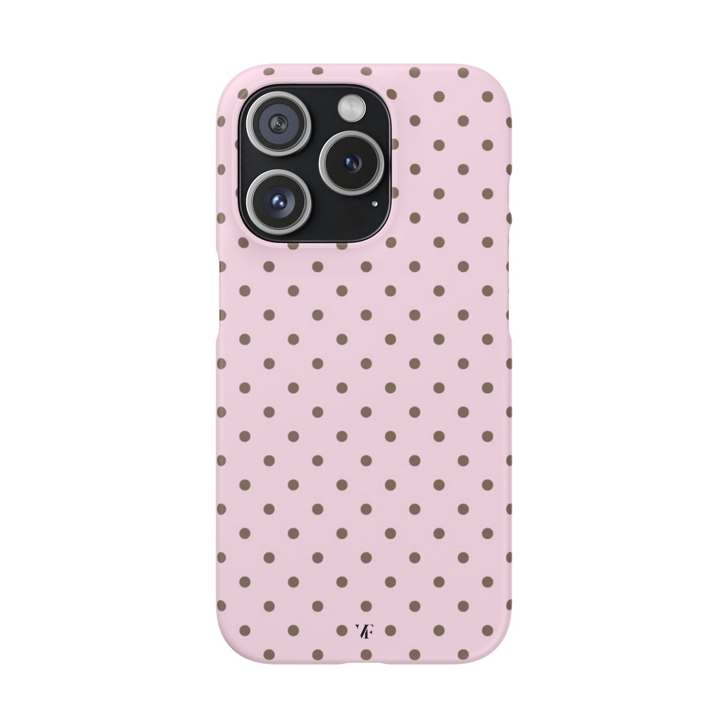 Pink-Brown Polka Dot Iphone Case