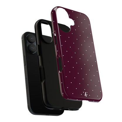 Burgundi Polka dot Iphone case