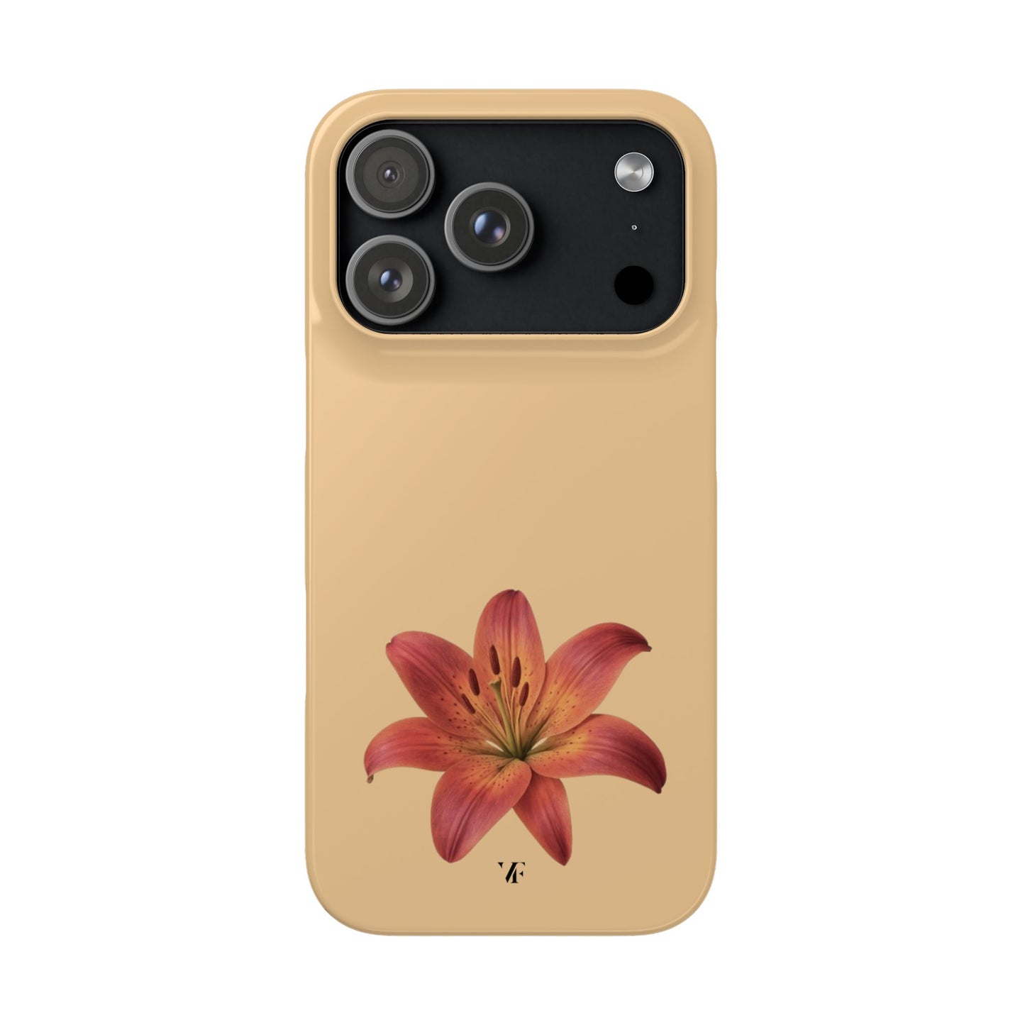 Peach Lily Floral Iphone Case