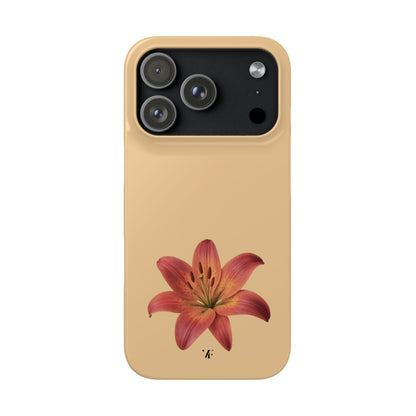 Peach Lily Floral Iphone Case