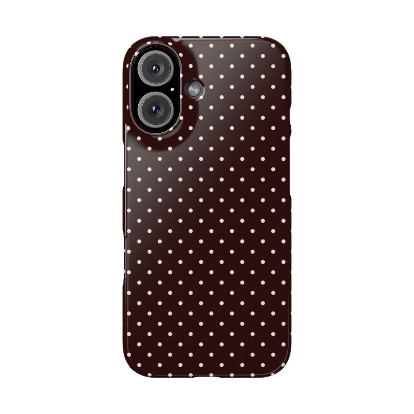 Deep Brown Polka Dot Iphone Case